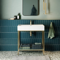 Swiss Madison Pierre 32 Single, Freestanding, Open Shelf, Metal Frame Bathroom Vanity - SM-BV72