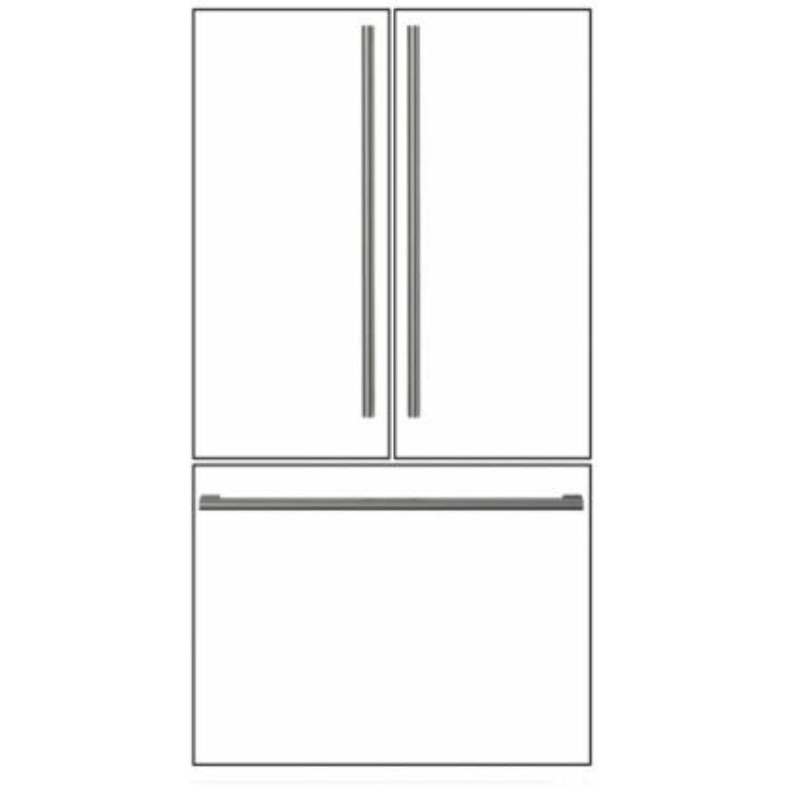 Fulgor Milano Distinto Handle Kit for 36" Freestanding Refrigerator - F7HK36FFBS