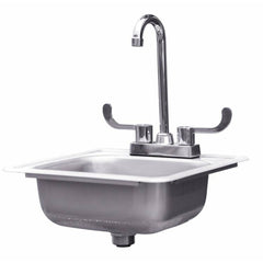 Summerset 15" Drop-in Sink & Hot/Cold Faucet - SSNK-15D - The Home Selection