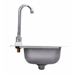 Summerset 15" Drop-in Sink & Hot/Cold Faucet - SSNK-15D - The Home Selection