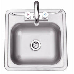 Summerset 15" Drop-in Sink & Hot/Cold Faucet - SSNK-15D - The Home Selection