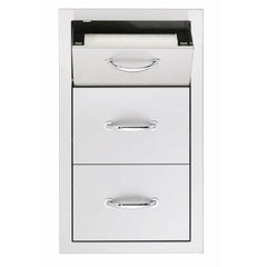 Summerset 17" Vertical 2-Drawer & Paper Towel Holder Combo - SSTDC-17 - The Home Selection