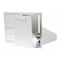 Summerset 33" 2-Drawer & Vented LP Tank Pullout Drawer Combo - SSDC2-33LP - The Home Selection