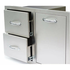 Summerset 33" 2-Drawer & Vented LP Tank Pullout Drawer Combo - SSDC2-33LP - The Home Selection