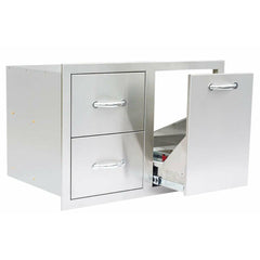Summerset 33" 2-Drawer & Vented LP Tank Pullout Drawer Combo - SSDC2-33LP - The Home Selection