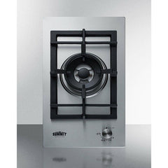 Summit 12" Wide 1-Burner Gas Cooktop in Stainless Steel - GCJ1SS - The Home Selection