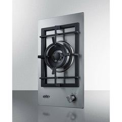 Summit 12" Wide 1-Burner Gas Cooktop in Stainless Steel - GCJ1SS - The Home Selection