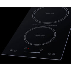 Summit 12" Wide 115V 2-Zone Induction Cooktop, Cord Included with 2 Elements, Hot Surface Indicator, ADA Compliant, Induction Technology, Child Lock - SINC2B115 - The Home Selection