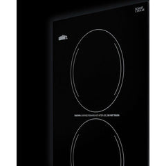 Summit 12" Wide 2-Burner Radiant Cooktop with 2 Elements, ADA Compliant, Glass Ceramic Surface, Push-to-Turn Knobs, Residual Heat Indicator Light - CR2220 - The Home Selection