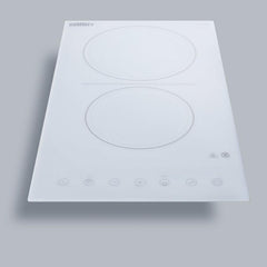 Summit 12" Wide 230V 2-Burner Radiant Cooktop with 2 Elements, Hot Surface Indicator, ADA Compliant, ETL Safety Listed, Schott Ceran Glass, Residual Heat Indicator Light, Digital Touch Controls - CR2B23T - The Home Selection