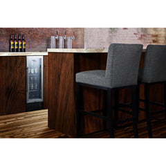 Summit 12" Wide Beverage Center with Glass Door, Factory Installed Lock, Adjustable Chrome Shelving, Digital Thermostat and Display - SCR1225B - The Home Selection