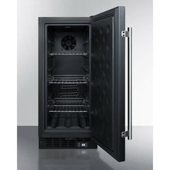 Summit 15" Built-In All-Freezer with 2.45 cu. ft. Capacity, Factory-Installed Lock, Adjustable Chrome Shelves, Frost-Free, Fingerprint Resistant, Digital Display - SCFF1533B - The Home Selection