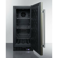 Summit 15" Built-In All-Freezer with 2.45 cu. ft. Capacity, Factory-Installed Lock, Adjustable Chrome Shelves, Frost-Free, Fingerprint Resistant, Digital Display - SCFF1533B - The Home Selection