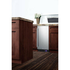 Summit 15" Built-In All-Freezer with 2.45 cu. ft. Capacity, Factory-Installed Lock, Adjustable Chrome Shelves, Frost-Free, Fingerprint Resistant, Digital Display - SCFF1533B - The Home Selection