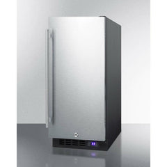 Summit 15" Built-In All-Freezer with 2.45 cu. ft. Capacity, Factory-Installed Lock, Adjustable Chrome Shelves, Frost-Free, Fingerprint Resistant, Digital Display - SCFF1533B - The Home Selection