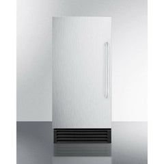 Summit 15" Built-In Ice Maker with 50 lbs. Cube Ice, Reversible Door, NSF Listed, UL Listed, Energy Star Certified, CFC Free, Automatic Defrost, Commercially Approved, Built-In Pump, Clear Ice Cube, Sealed Back in Stainless Steel -BIM44G - The Home Selection