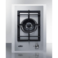 Summit 15" Wide 1-Burner Gas Cooktop In Stainless Steel - GCJ1SSTK15 - The Home Selection