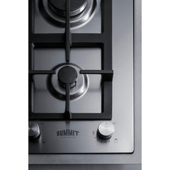 Summit 15" Wide 2-Burner Gas Cooktop In Stainless Steel - GCJ2SSTK15 - The Home Selection