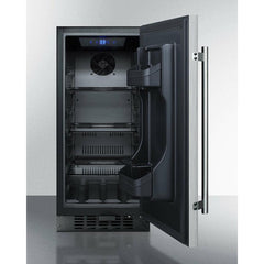 Summit 15" Wide Built-In All-Refrigerator with 3 cu. ft. Capacity, 3 Glass Shelves, Right Hinge with Reversible Doors, with Door Lock, Frost Free Defrost LED Lighting, Digital Thermostat, CFC Free - FF1532BCSS - The Home Selection