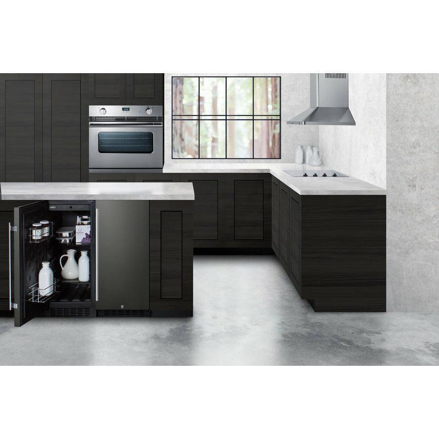 Summit 15" Wide Built-In All-Refrigerator with 3 cu. ft. Capacity, 3 Glass Shelves, Right Hinge with Reversible Doors, with Door Lock, Frost Free Defrost LED Lighting, Digital Thermostat, CFC Free - FF1532B - The Home Selection
