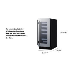 Summit 15" Wide Built-In Wine Cellar, ADA Compliant - ASDW1522 - The Home Selection