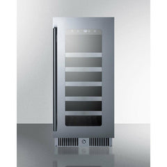 Summit 15" Wide Built-In Wine Cellar with 29 Bottle Capacity, Glass Door, With Lock, 5 Extension Wine Racks, Digital Control - CL155WC - The Home Selection