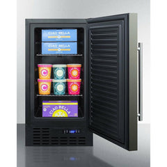 Summit 18" Built-In All-Freezer with 2.7 cu. ft. Capacity, 4 Wire Shelves, Frost-Free Defrost, Digital Thermostat - The Home Selection