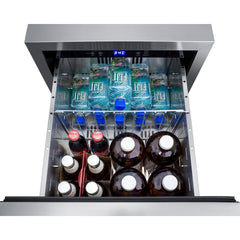 Summit 18" Wide 2-Drawer All-Refrigerator with 3.4 cu. ft. Capacity, Frost Free Defrost, Commercially Approved, Outdoor Use Approved - ADRD18H34 - The Home Selection