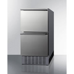 Summit 18" Wide 2-Drawer All-Refrigerator with 3.4 cu. ft. Capacity, Frost Free Defrost, Commercially Approved, Outdoor Use Approved - ADRD18H34 - The Home Selection