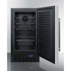Summit 18" Wide 2.7 Cu. Ft. ADA Compliant Compact Refrigerator with Fingerprint Resistant Finish and Door Lock - FF1843B - The Home Selection