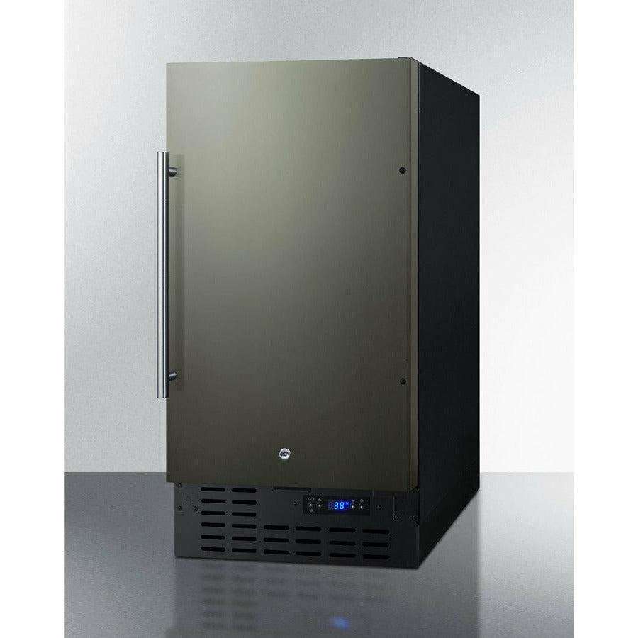 Summit 18" Wide 2.7 Cu. Ft. ADA Compliant Compact Refrigerator with Fingerprint Resistant Finish and Door Lock - FF1843B - The Home Selection