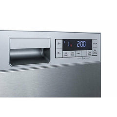 Summit 18" Wide Built-In Dishwasher with 5 Wash Cycles, 8 Place Settings, Soil Sensor, Energy Star Certified, in Stainless Steel - DW18SS4 - The Home Selection