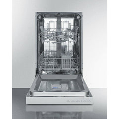 Summit 18" Wide Built-In Dishwasher with 5 Wash Cycles, 8 Place Settings, Soil Sensor, Energy Star Certified, in Stainless Steel - DW18SS4 - The Home Selection