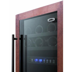 Summit 18" Wide Built-In Wine Cellar, ADA Compliant with 28 Bottle Capacity, Right Hinge, Glass Door, With Lock, 4 Extension Wine Racks, Digital Control, LED Light, Compressor Cooling, ETL Approved, Digital Thermostat, Automatic Defrost - SWC182Z - The Home Selection