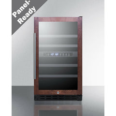 Summit 18" Wide Built-In Wine Cellar, ADA Compliant with 28 Bottle Capacity, Right Hinge, Glass Door, With Lock, 4 Extension Wine Racks, Digital Control, LED Light, Compressor Cooling, ETL Approved, Digital Thermostat, Automatic Defrost - SWC182Z - The Home Selection
