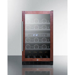 Summit 18" Wide Built-In Wine Cellar, ADA Compliant with 28 Bottle Capacity, Right Hinge, Glass Door, With Lock, 4 Extension Wine Racks, Digital Control, LED Light, Compressor Cooling, ETL Approved, Digital Thermostat, Automatic Defrost - SWC182Z - The Home Selection