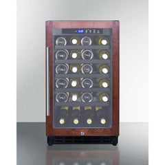 Summit 18" Wide Built-In Wine Cellar, ADA Compliant with 34 Bottle Capacity, Right Hinge, Glass Door, With Lock, 5 Extension Wine Racks, Digital Control, LED Light, Compressor Cooling, ETL Approved - SWC1840B - The Home Selection