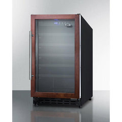 Summit 18" Wide Built-In Wine Cellar, ADA Compliant with 34 Bottle Capacity, Right Hinge, Glass Door, With Lock, 5 Extension Wine Racks, Digital Control, LED Light, Compressor Cooling, ETL Approved - SWC1840B - The Home Selection