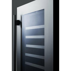 Summit 18" Wide Built-In Wine Cellar with 29 Bottle Capacity, Glass Door, Extension Wine Racks, LED Light, Digital Thermostat - CL18WC - The Home Selection