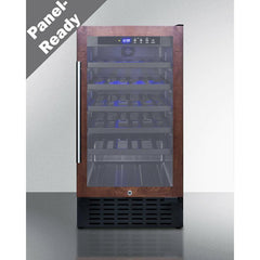Summit 18" Wide Built-In Wine Cellar with 34 Bottle Capacity, Right Hinge, Glass Door, With Lock, 5 Extension Wine Racks, Digital Control, LED Light, Compressor Cooling, ETL Approved - SWC1840B - The Home Selection