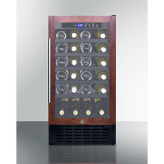 Summit 18" Wide Built-In Wine Cellar with 34 Bottle Capacity, Right Hinge, Glass Door, With Lock, 5 Extension Wine Racks, Digital Control, LED Light, Compressor Cooling, ETL Approved - SWC1840B - The Home Selection