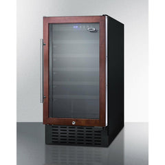 Summit 18" Wide Built-In Wine Cellar with 34 Bottle Capacity, Right Hinge, Glass Door, With Lock, 5 Extension Wine Racks, Digital Control, LED Light, Compressor Cooling, ETL Approved - SWC1840B - The Home Selection