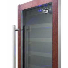 Summit 18" Wide Built-In Wine Cellar with 34 Bottle Capacity, Right Hinge, Glass Door, With Lock, 5 Extension Wine Racks, Digital Control, LED Light, Compressor Cooling, ETL Approved - SWC1840B - The Home Selection