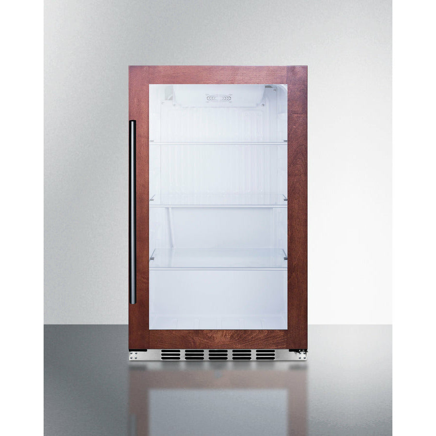 Summit 19" Shallow Depth Indoor/Outdoor Beverage Cooler with 3.13 cu. ft. Capacity Lock, 3 Shelves , Adjustable Glass Shelves, LED Lighting, Digital Thermostat, Factory Installed Lock, CFC Free, Commercially Approved - SPR489OS - The Home Selection