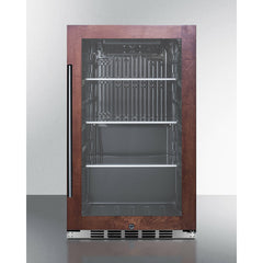 Summit 19" Shallow Depth Indoor/Outdoor Beverage Cooler with 3.13 cu. ft. Capacity Lock, 3 Shelves , Adjustable Glass Shelves, LED Lighting, Factory Installed Lock, CFC Free, Commercially Approved, Automatic Defrost - SPR488BOS - The Home Selection