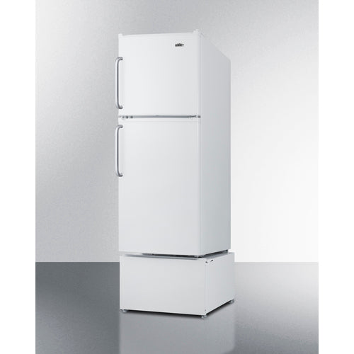 Summit 19" Wide Refrigerator-Freezer For Senior Living with 4.8 cu. ft. Total Capacity, 2 Wire Shelves, 1.1 cu. ft. Freezer Capacity, Right Hinge, Crisper Drawer, Frost Free Defrost - FF711ESAL - The Home Selection