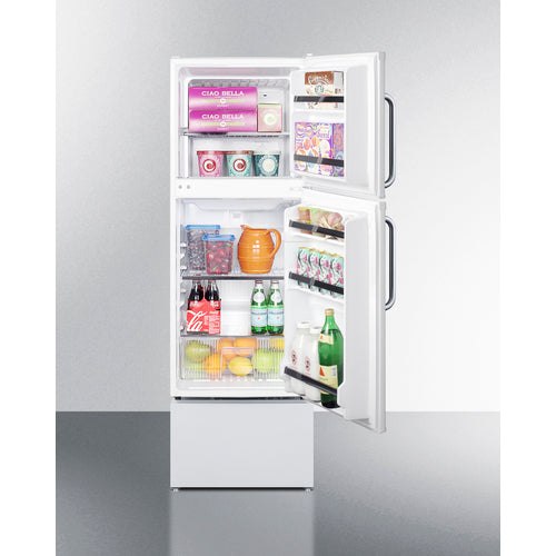 Summit 19" Wide Refrigerator-Freezer For Senior Living with 4.8 cu. ft. Total Capacity, 2 Wire Shelves, 1.1 cu. ft. Freezer Capacity, Right Hinge, Crisper Drawer, Frost Free Defrost - FF711ESAL - The Home Selection