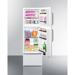Summit 19" Wide Refrigerator-Freezer For Senior Living with 4.8 cu. ft. Total Capacity, 2 Wire Shelves, 1.1 cu. ft. Freezer Capacity, Right Hinge, Crisper Drawer, Frost Free Defrost - FF711ESAL - The Home Selection