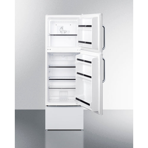 Summit 19" Wide Refrigerator-Freezer For Senior Living with 4.8 cu. ft. Total Capacity, 2 Wire Shelves, 1.1 cu. ft. Freezer Capacity, Right Hinge, Crisper Drawer, Frost Free Defrost - FF711ESAL - The Home Selection