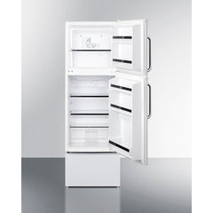 Summit 19" Wide Refrigerator-Freezer For Senior Living with 4.8 cu. ft. Total Capacity, 2 Wire Shelves, 1.1 cu. ft. Freezer Capacity, Right Hinge, Crisper Drawer, Frost Free Defrost - FF711ESAL - The Home Selection